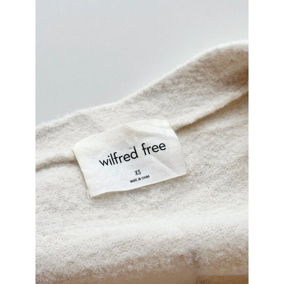 Aritzia WILFRED FREE Hush Knit Ivory Oversized V-Neck Cardigan Sweater, Size XS - Picture 14 of 16